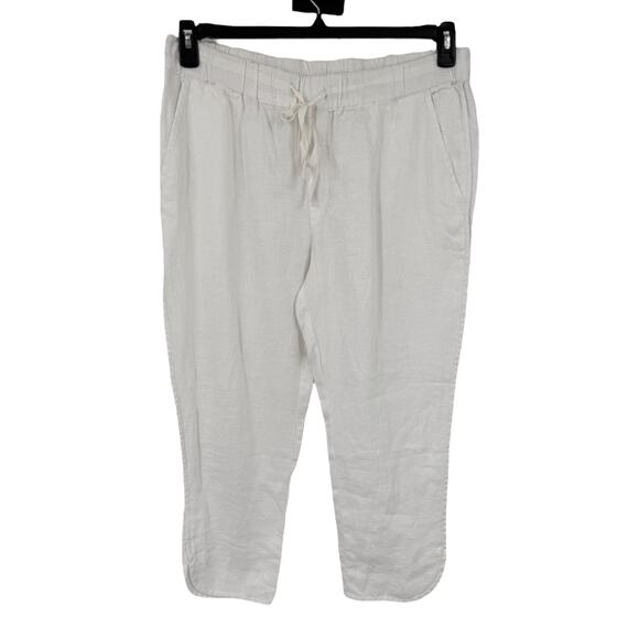 Caslon Tulip Hem Linen pants white size PL Petite Large - Picture 1 of 6